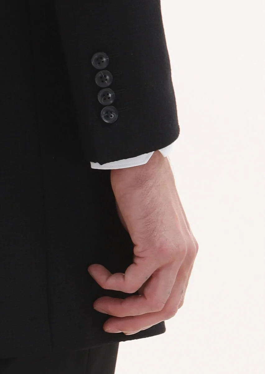 Black Weaving Overcoat - 4