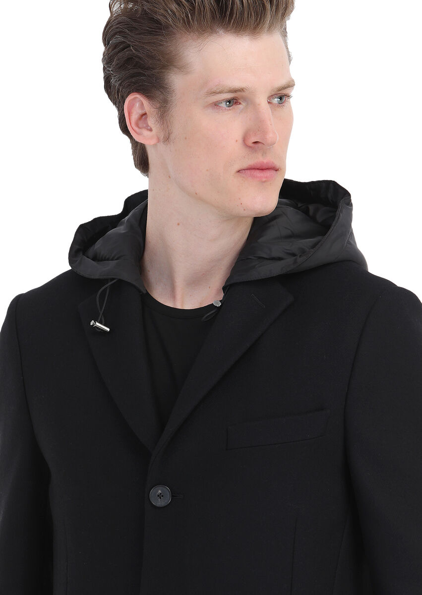 Black Weaving Overcoat - 4