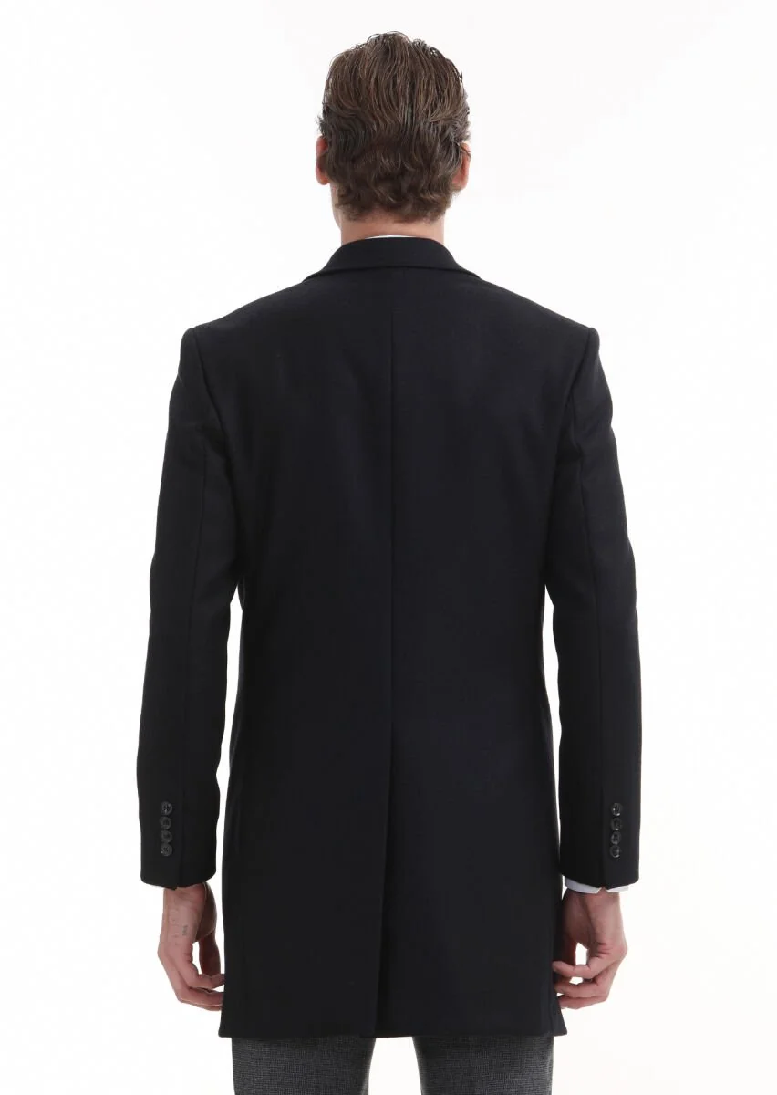 Black Weaving Overcoat - 6
