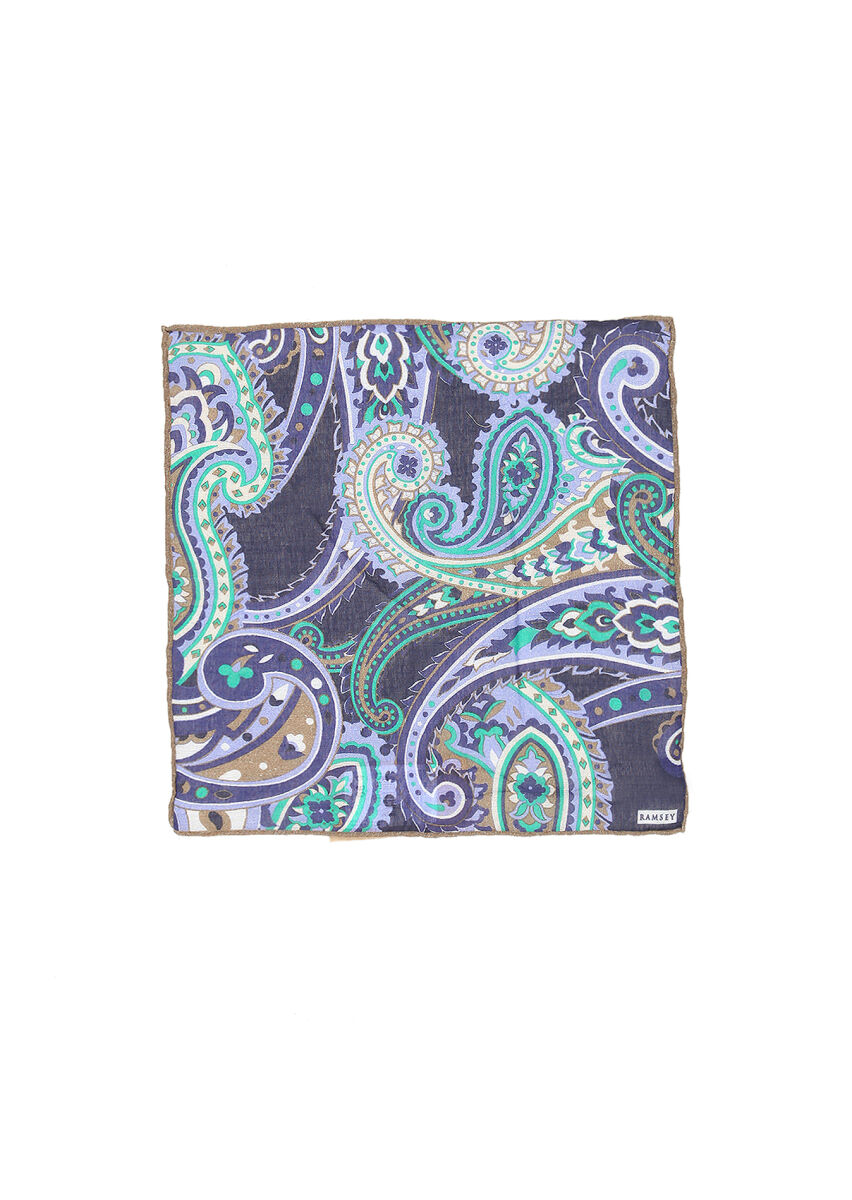 Blue %100 Pamuk Handkerchief - 1