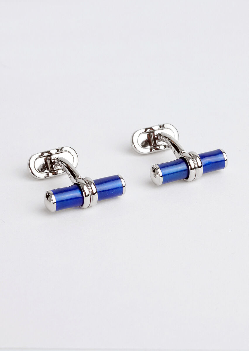 Blue Brass Cuff Link - 1