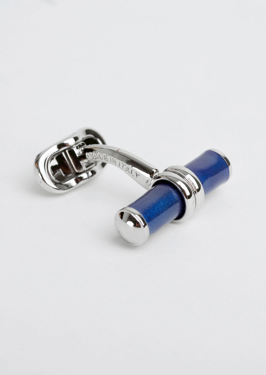 Blue Brass Cuff Link - 3