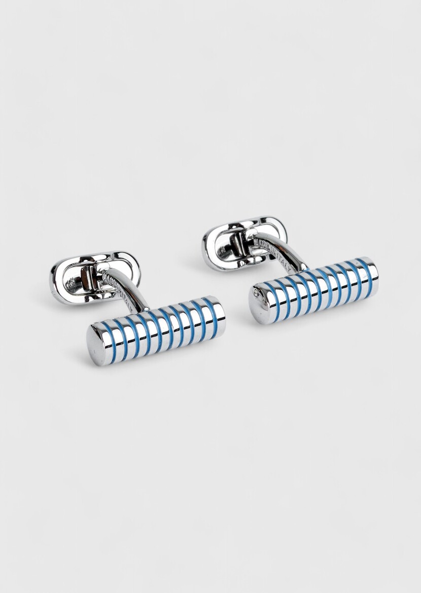 Blue Brass Cuff Link - RAMSEY