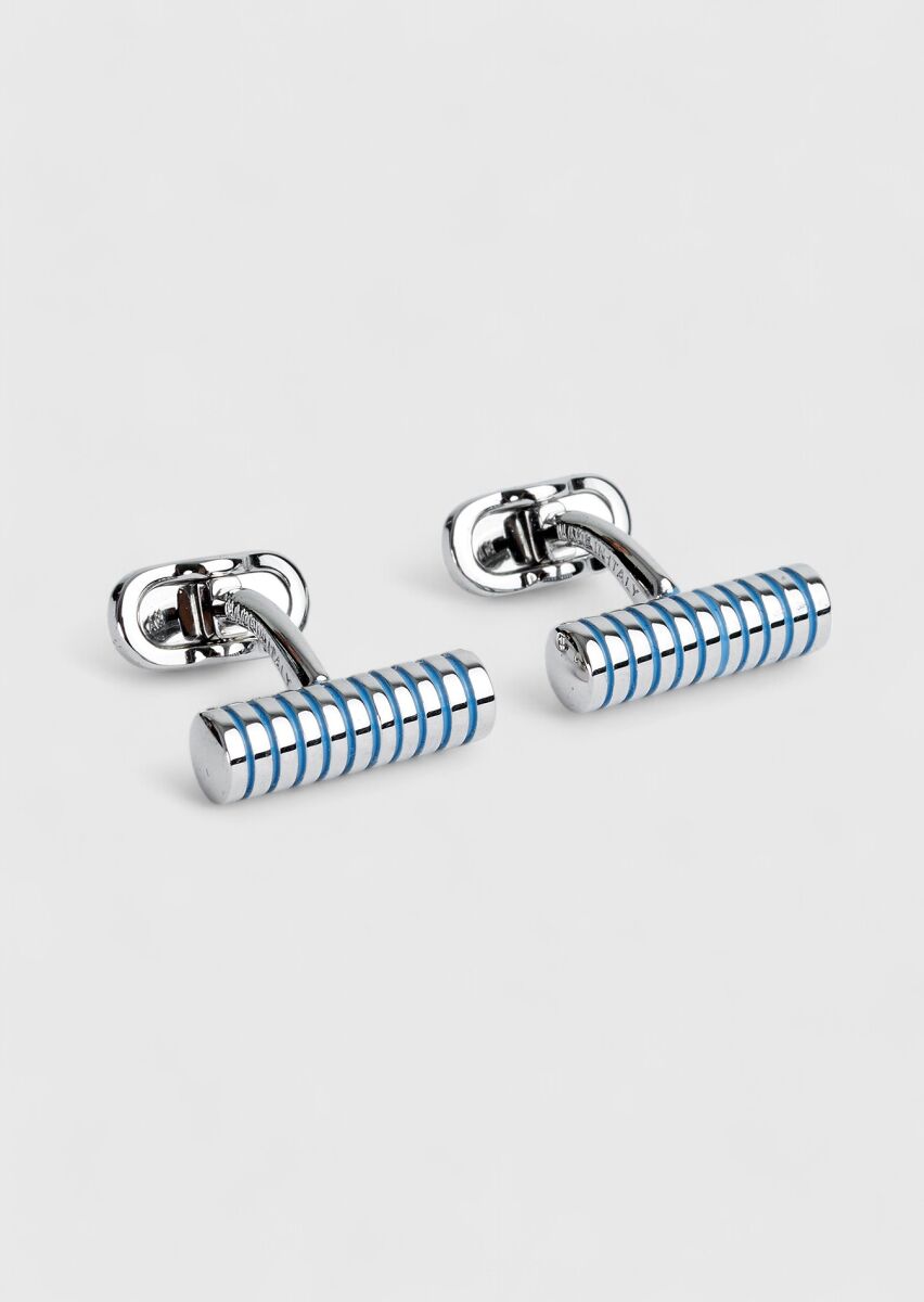 Blue Brass Cuff Link - 1