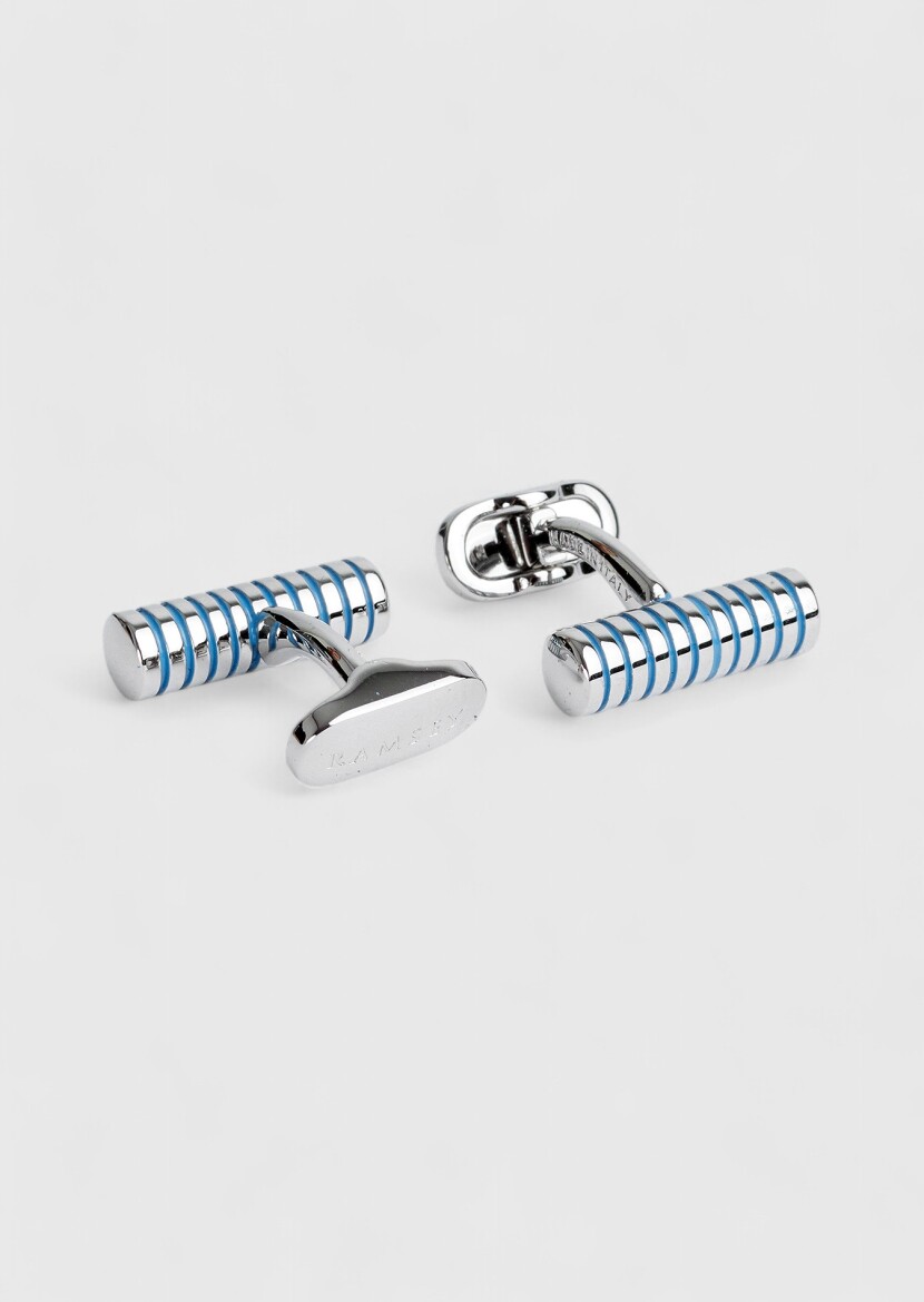 Blue Brass Cuff Link - RAMSEY