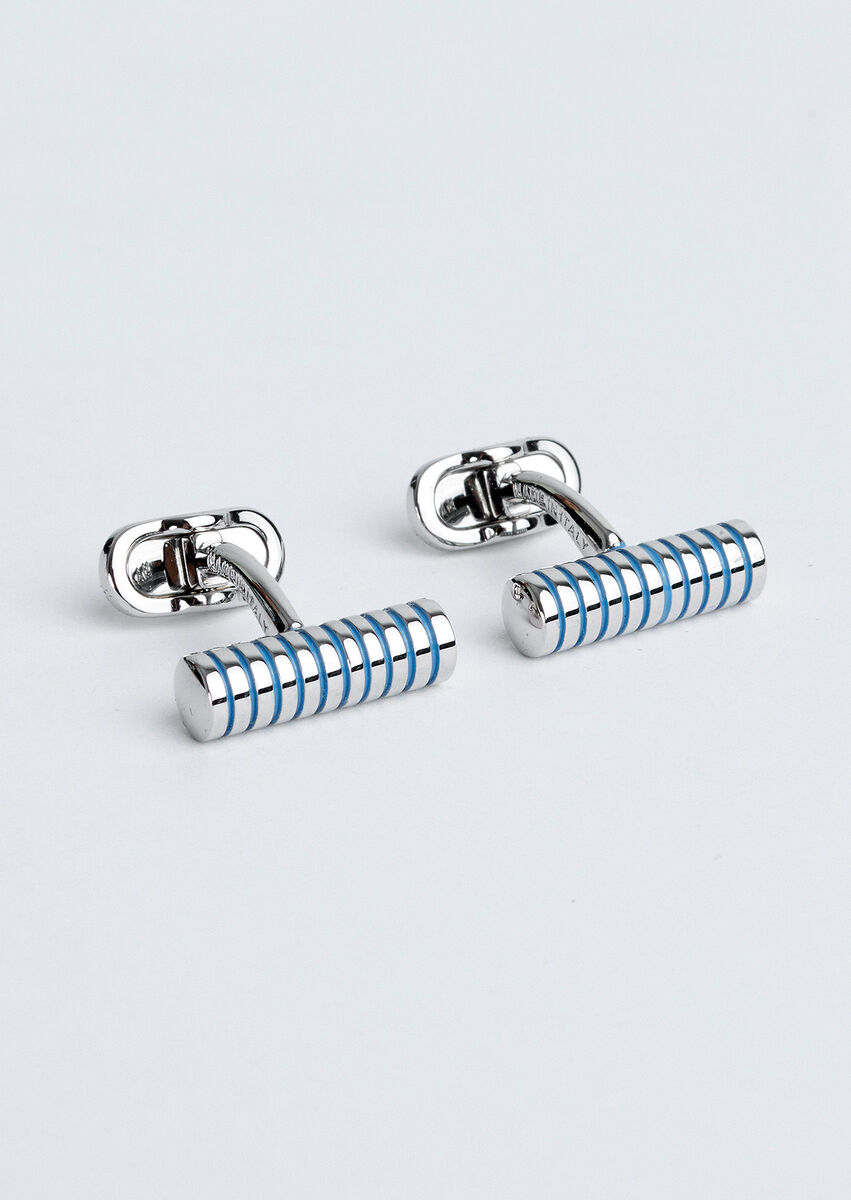 Blue Brass Cuff Link - 1