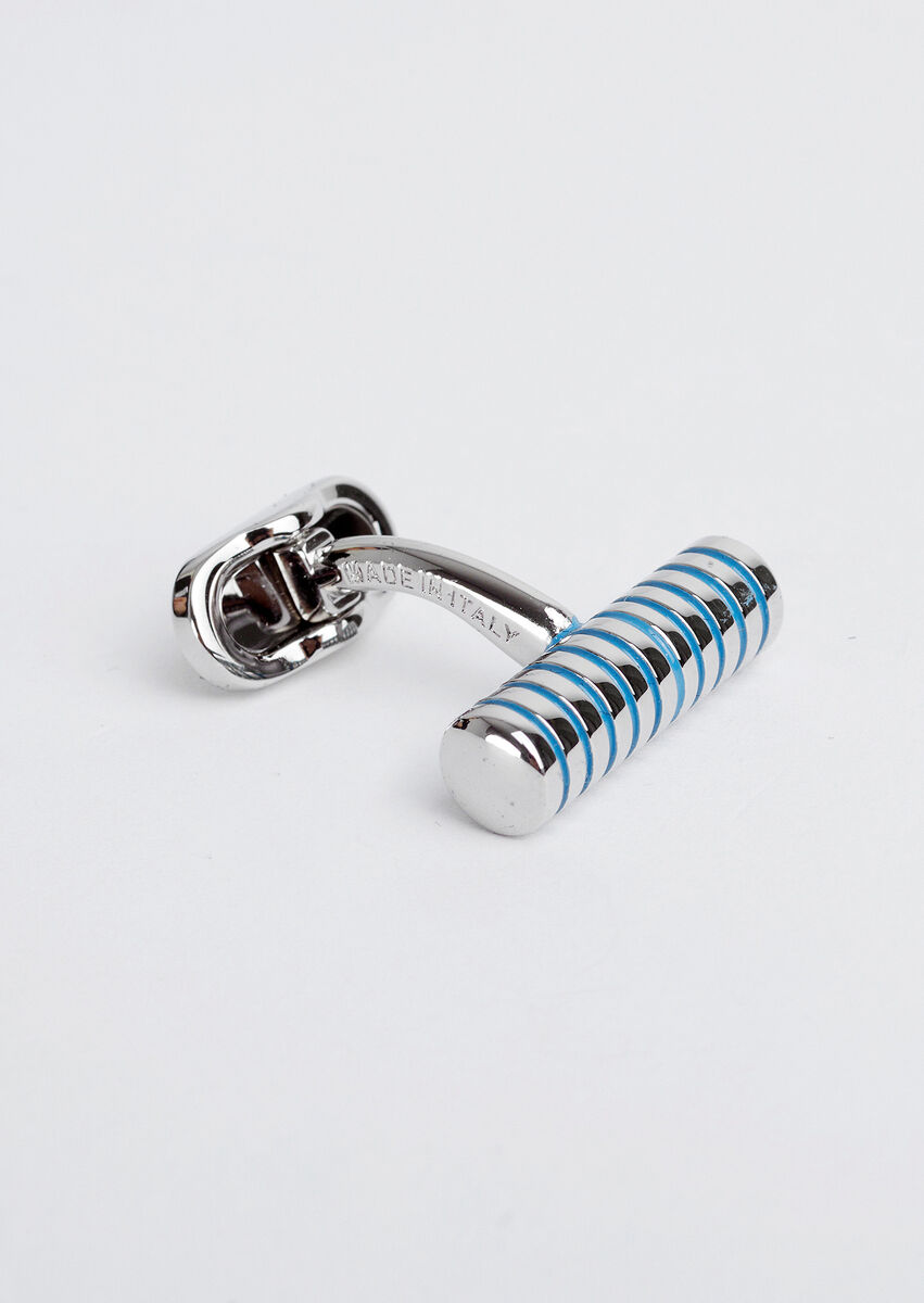 Blue Brass Cuff Link - 3