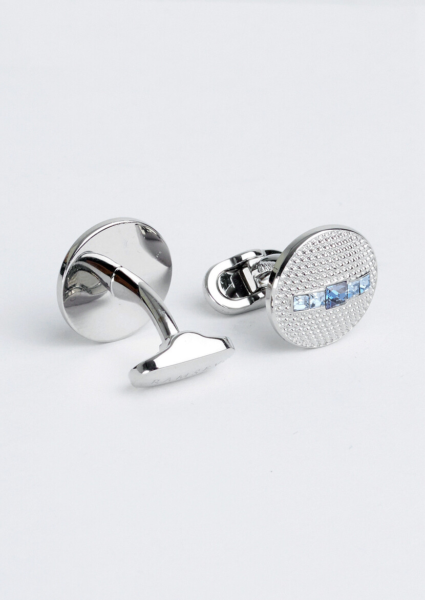 Blue Brass Cuff Link - 2