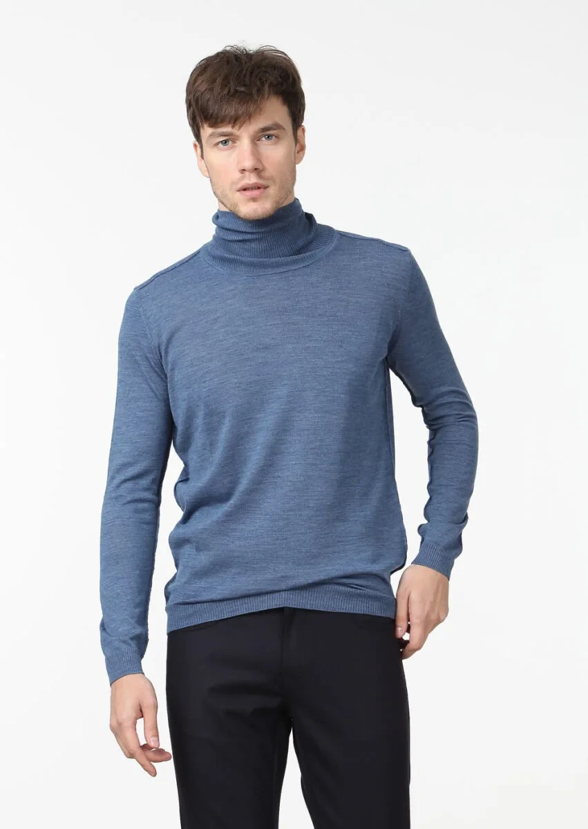 Blue Knitwear Sweatshirt - 1