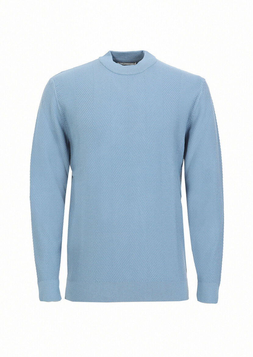 Blue Knitwear Sweatshirt - 6