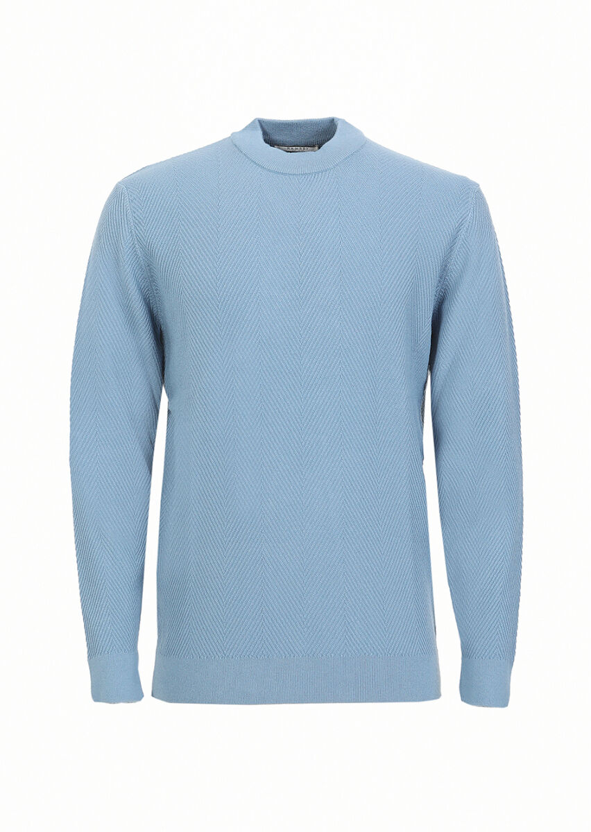 Blue Knitwear Sweatshirt - 6