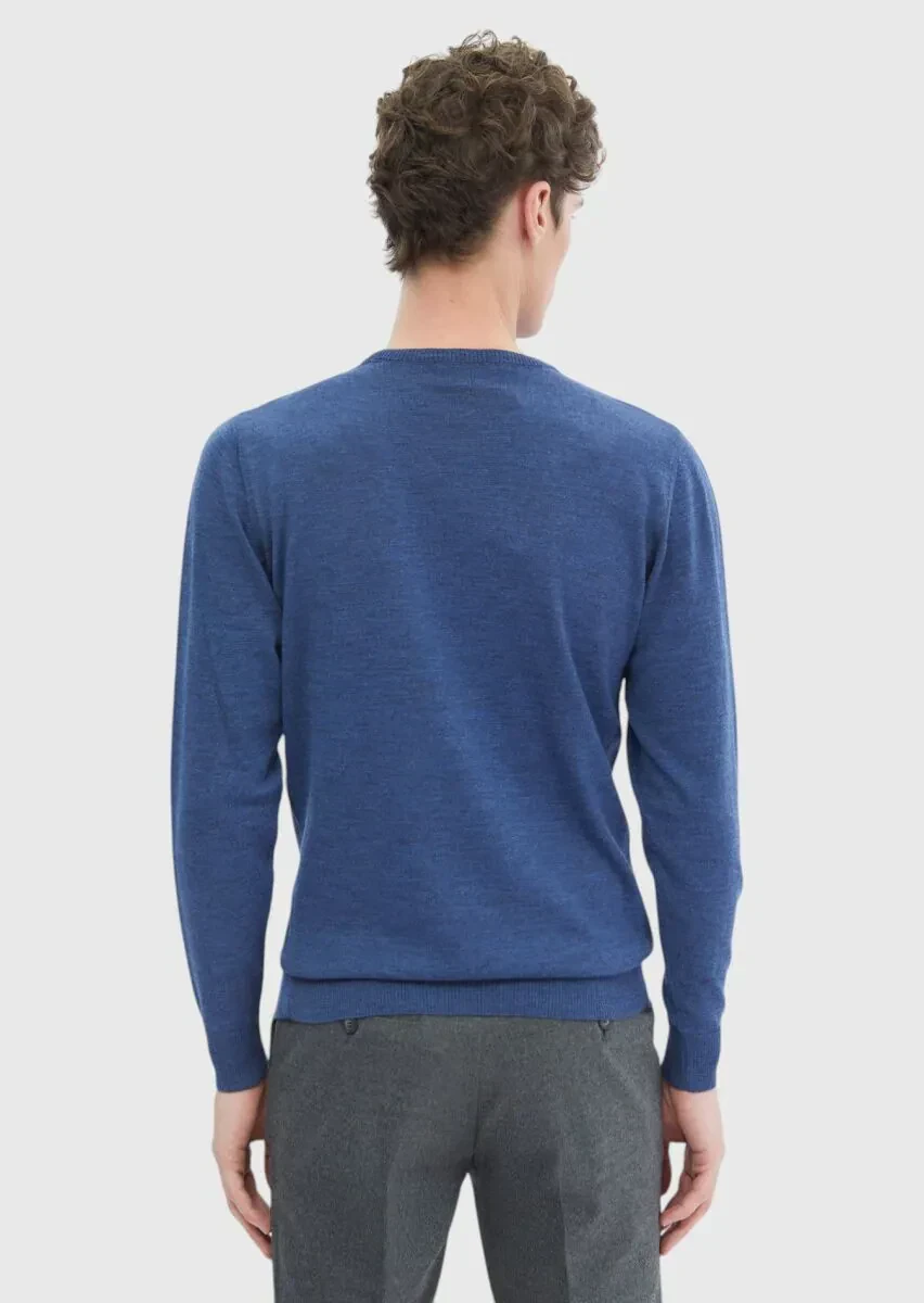 Blue Knitwear Sweatshirt - 4