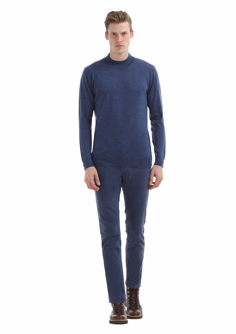 Blue Knitwear Sweatshirt - 1