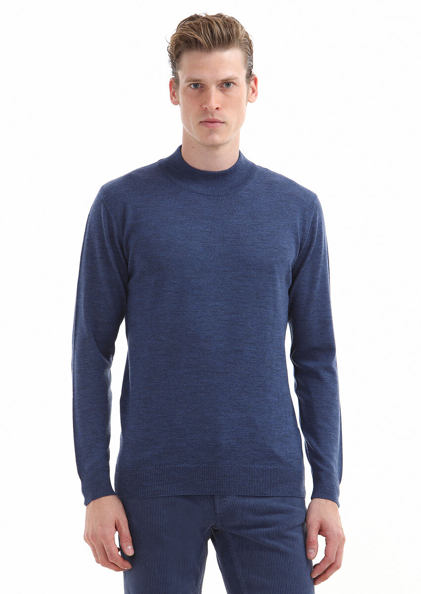 Blue Knitwear Sweatshirt - 2