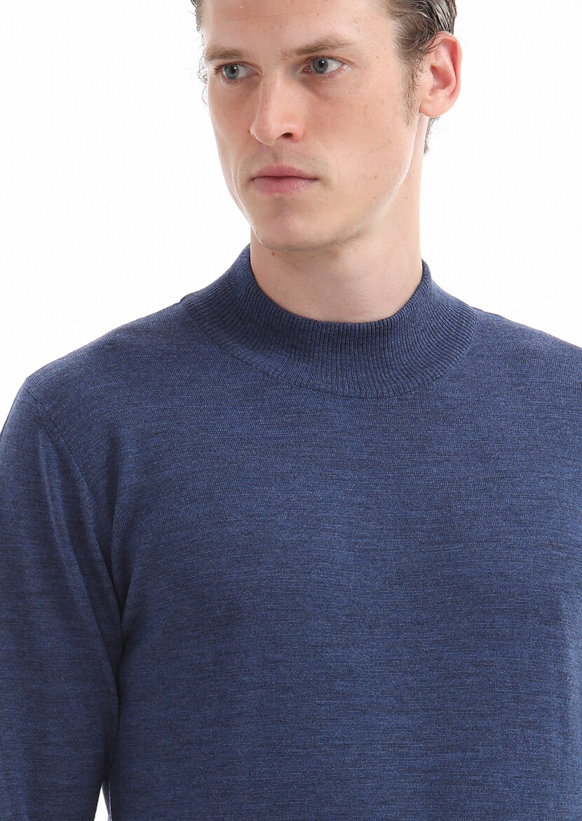 Blue Knitwear Sweatshirt - 4