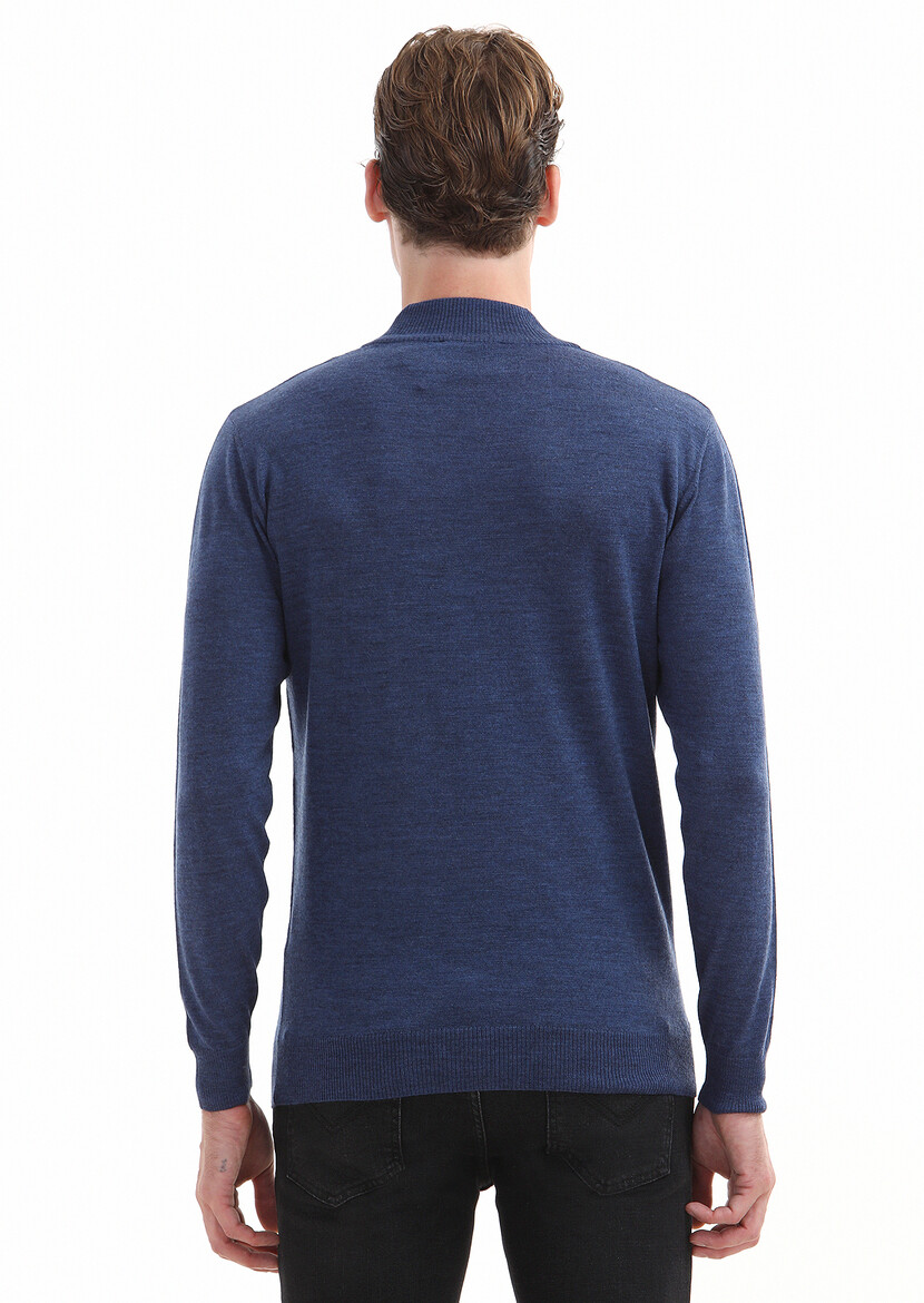 Blue Knitwear Sweatshirt - 5