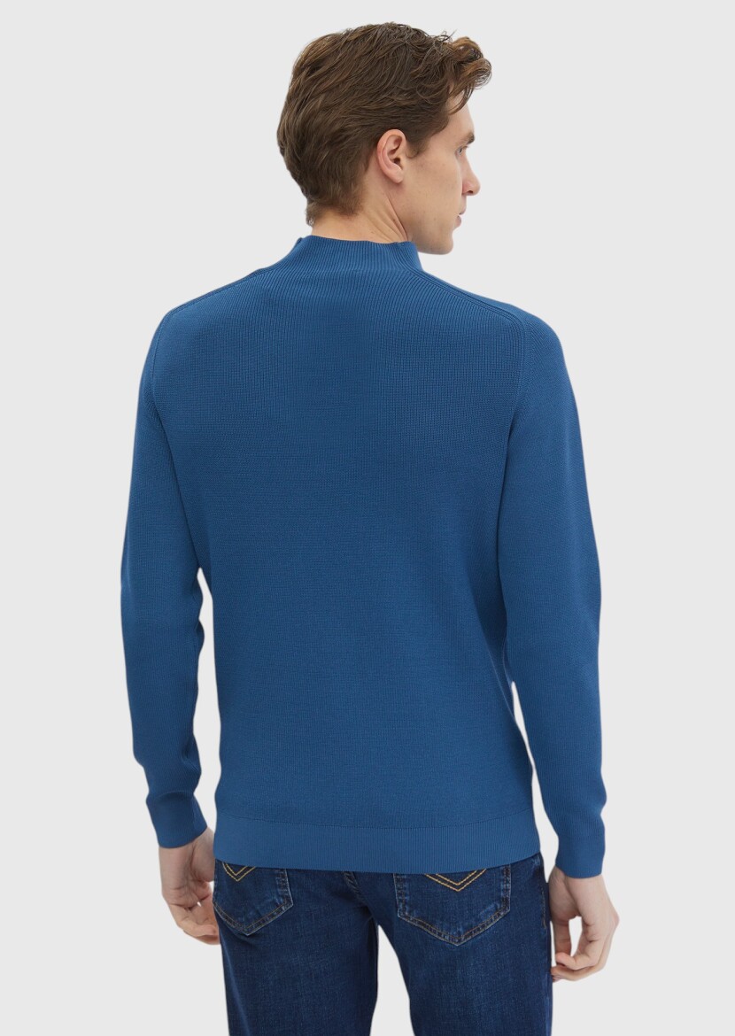 Blue Knitwear Sweatshirt - 7