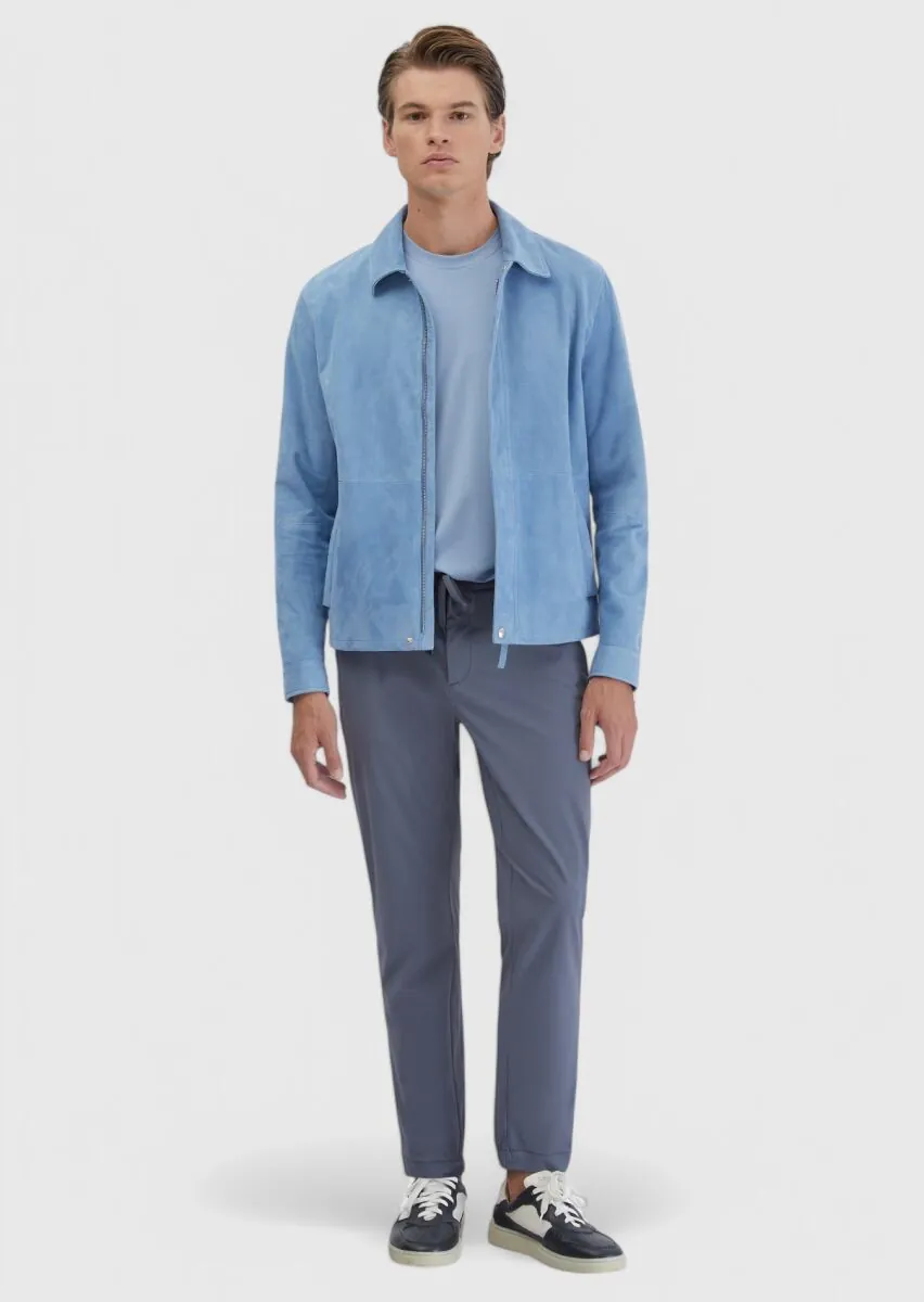 Blue Leather Coat - 2
