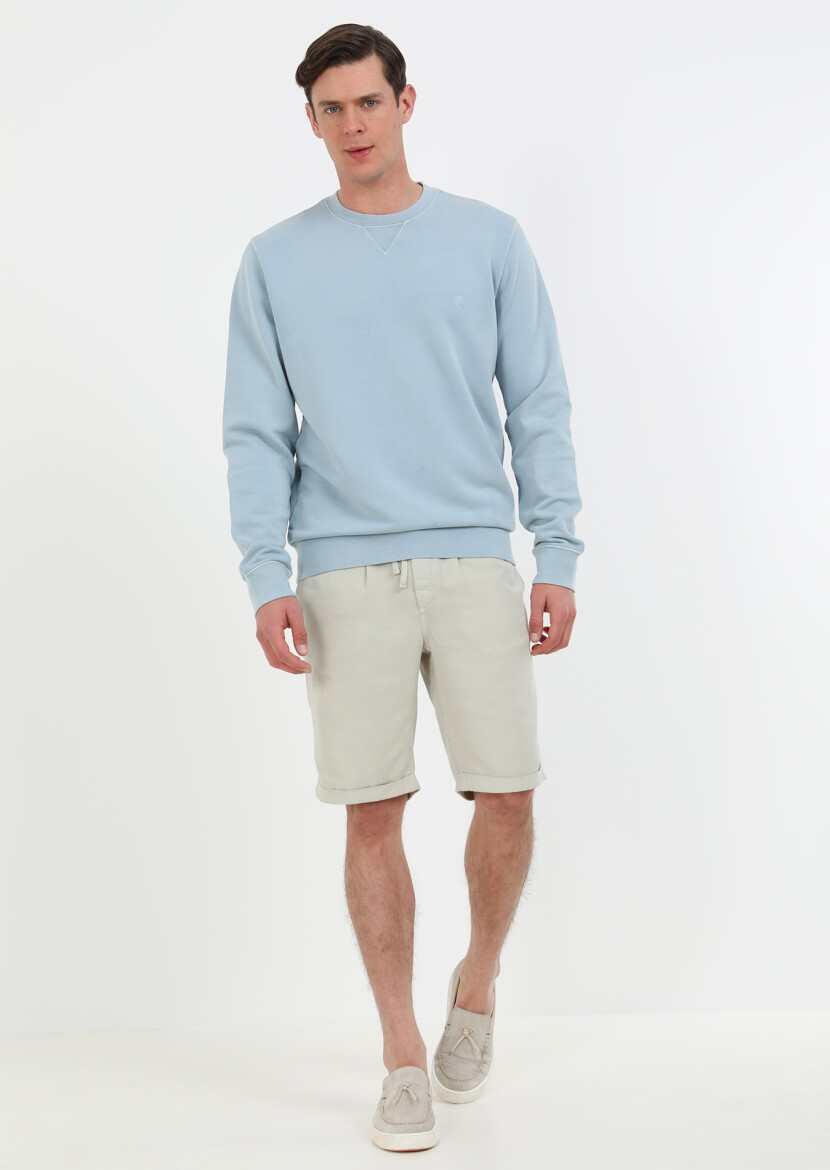 Blue Plain Sweatshirt - 2