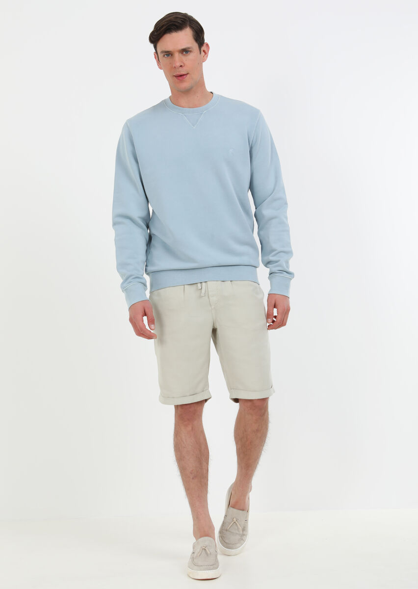 Blue Plain Sweatshirt - 2