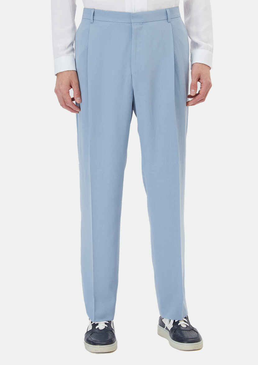 Blue Plain Zeroweight Slim Fit Suit - 8