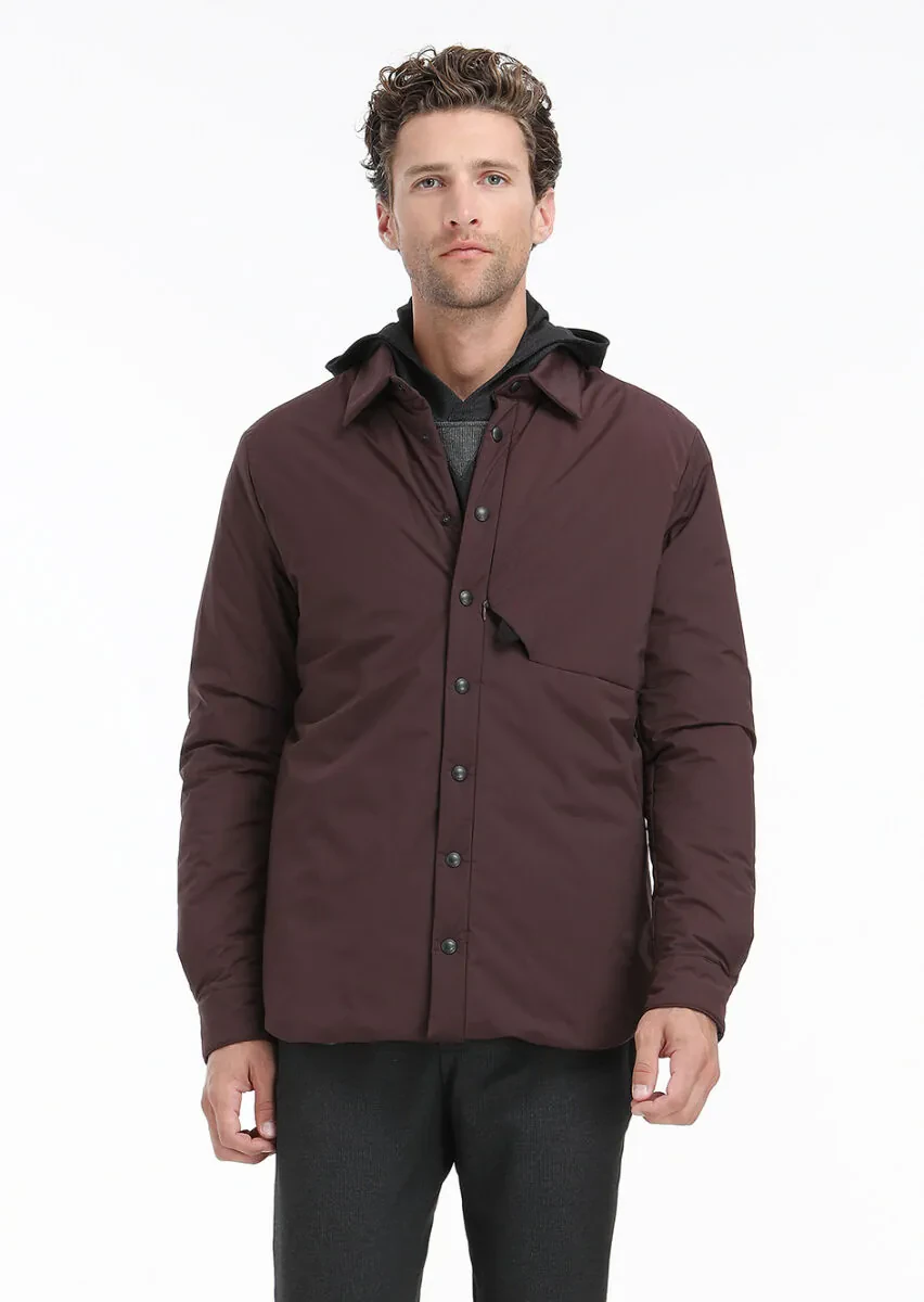 Bordo Regular Fit Micro Jel Elyaflı Spor Ceket - 6