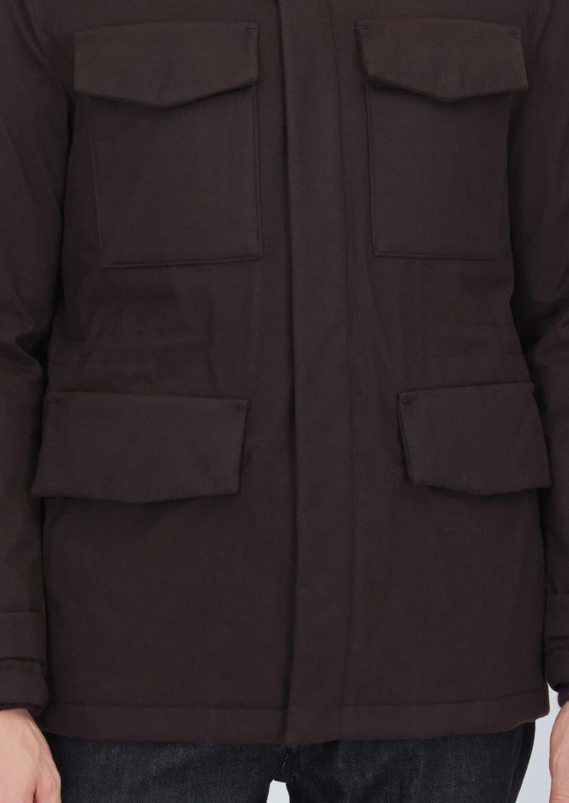 Bordo Regular Fit Micro Jel Elyaflı Spor Ceket - 4