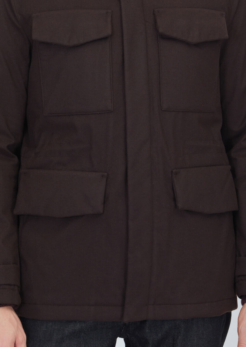 Bordo Regular Fit Micro Jel Elyaflı Spor Ceket - 4