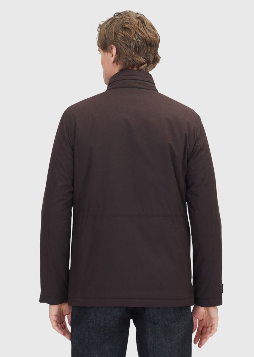 Bordo Regular Fit Micro Jel Elyaflı Spor Ceket - 6