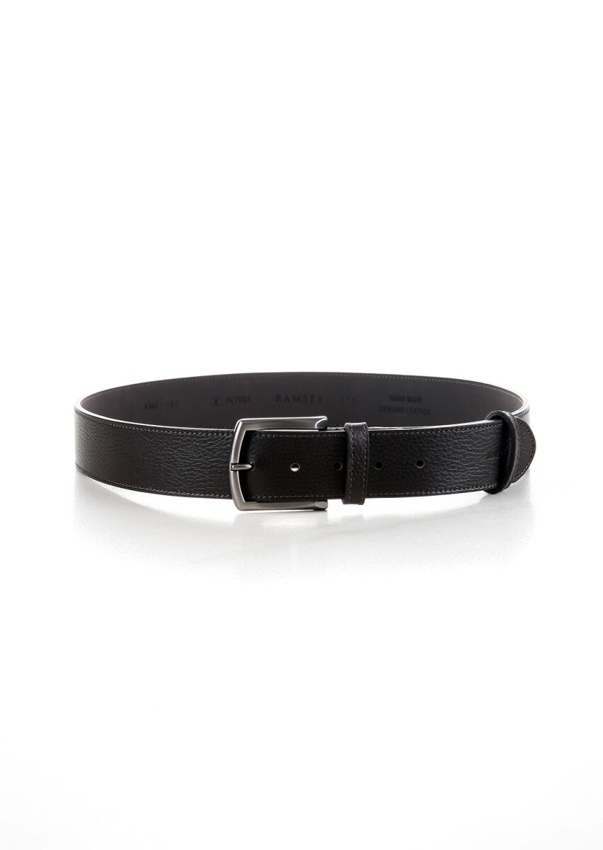Brown %100 Cow Leather Belt - 1