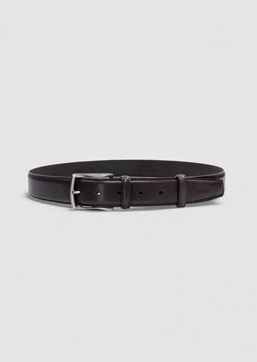 Brown %100 Cow Leather Belt - 1