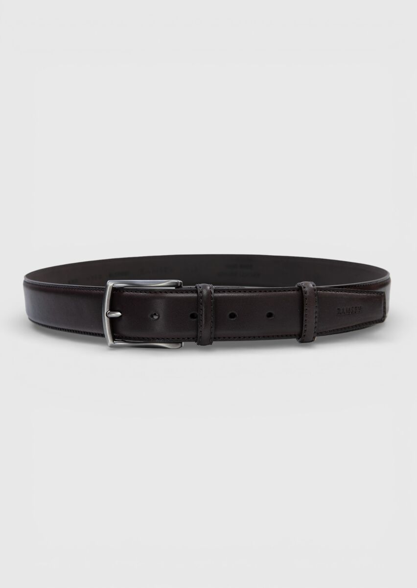 Brown %100 Leather Belt - 1