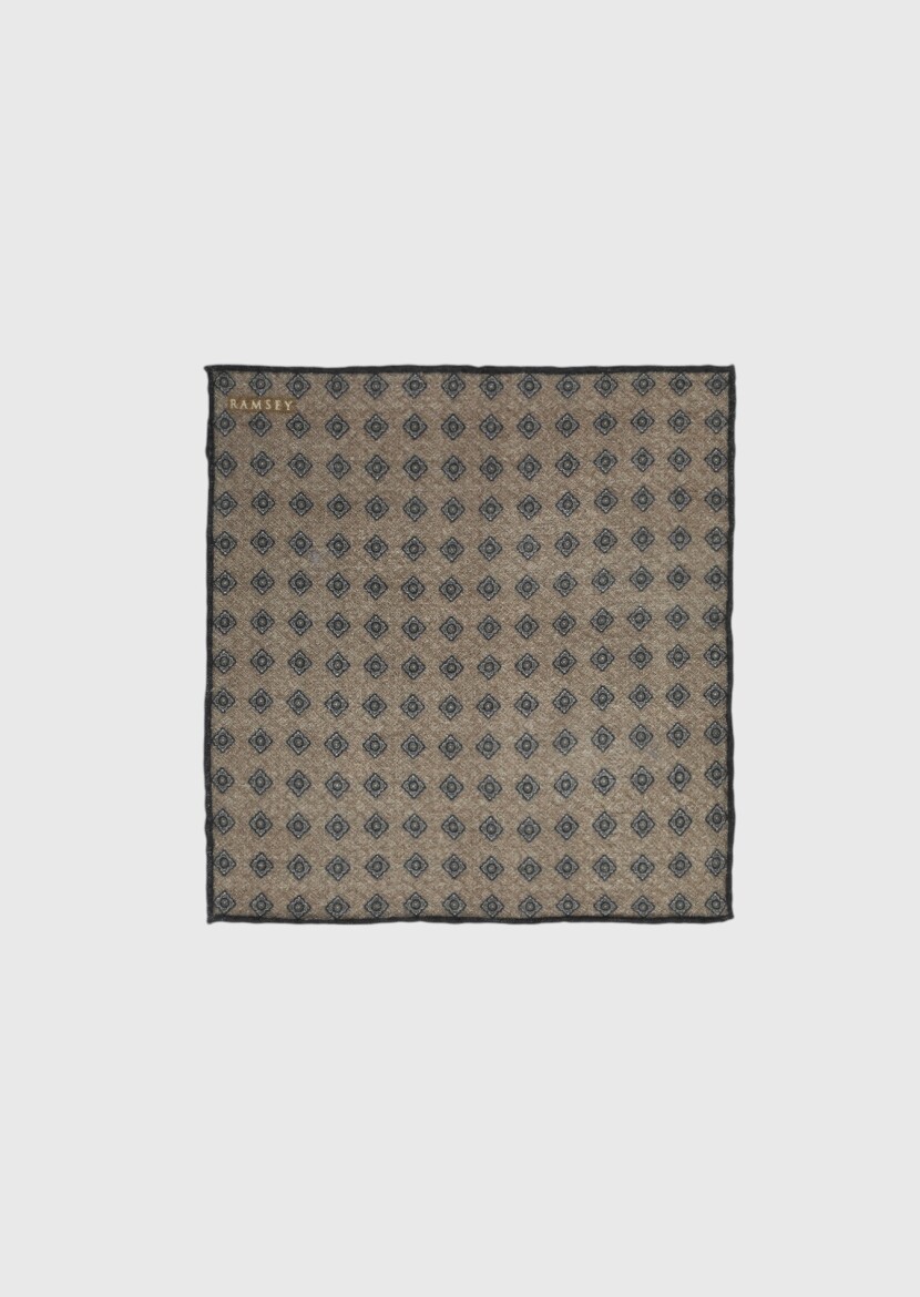 Brown %100 Yün Handkerchief - 1