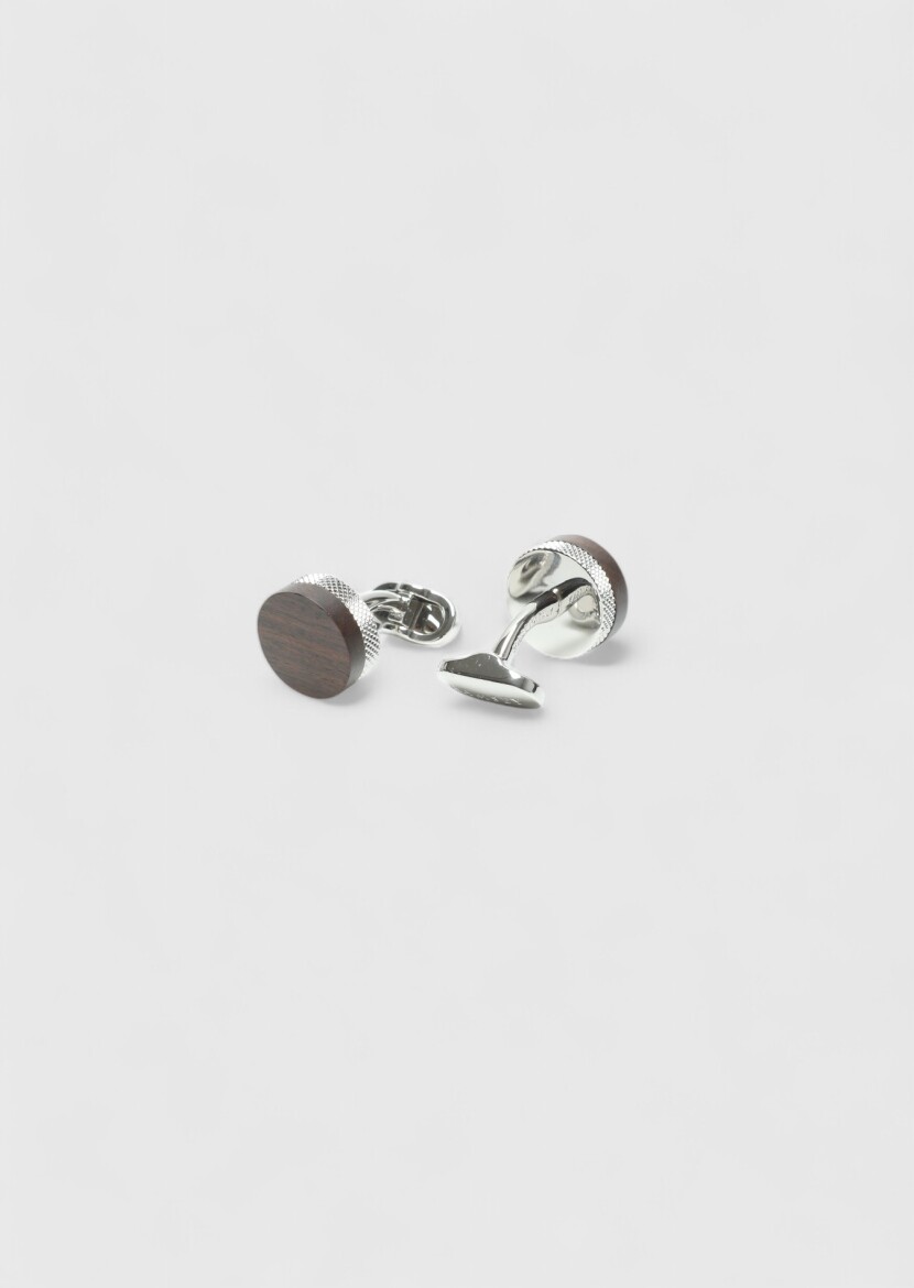 Brown Brass Cuff Link - 2