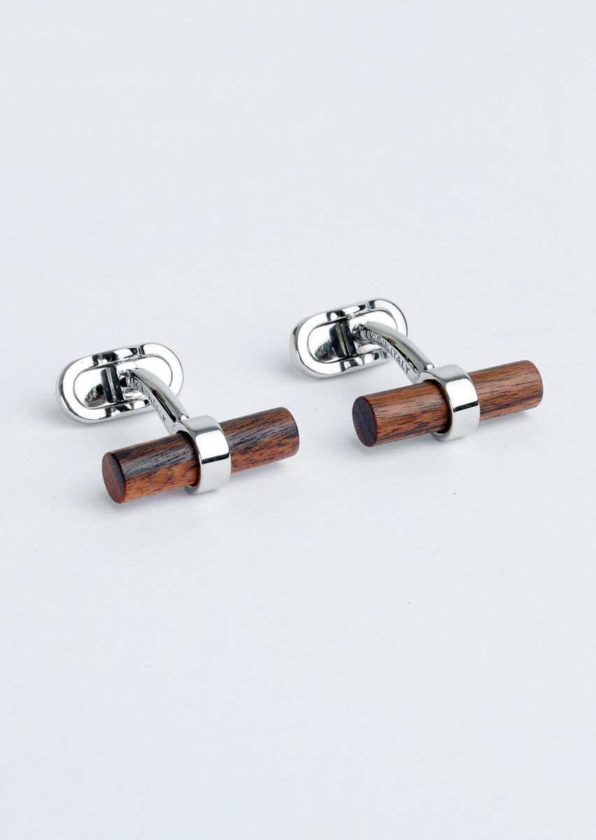 Brown Brass Cuff Link - 1