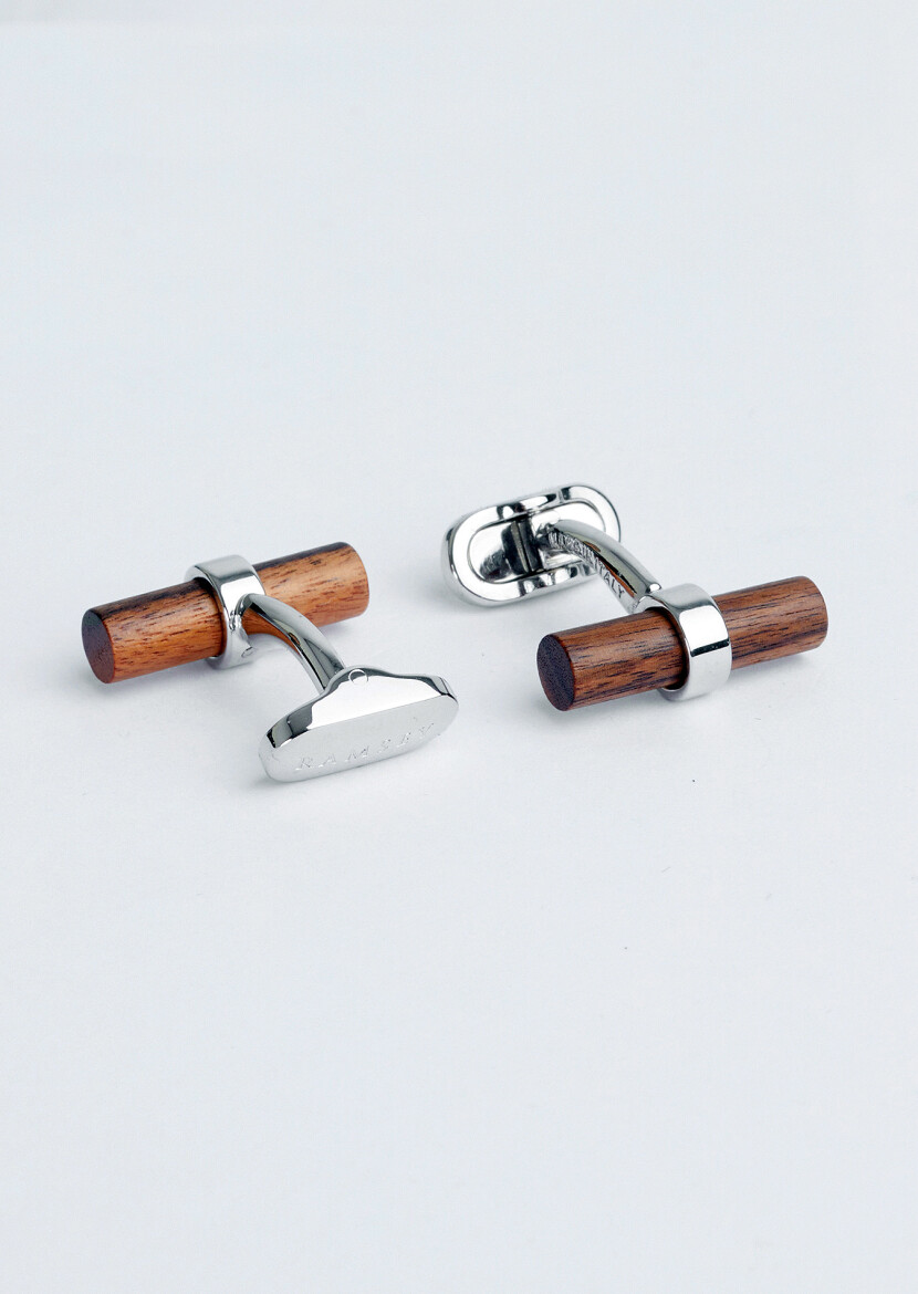 Brown Brass Cuff Link - 2