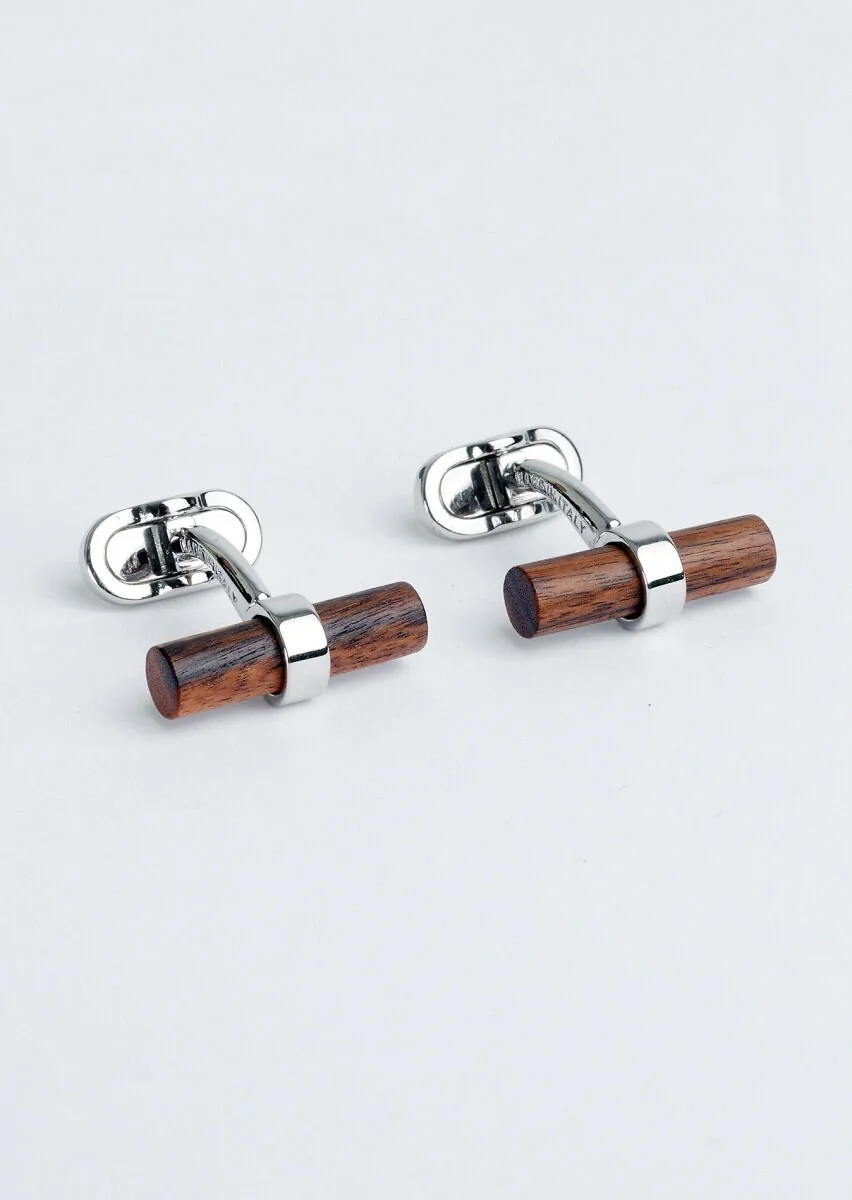 Brown Brass Cuff Link - 1