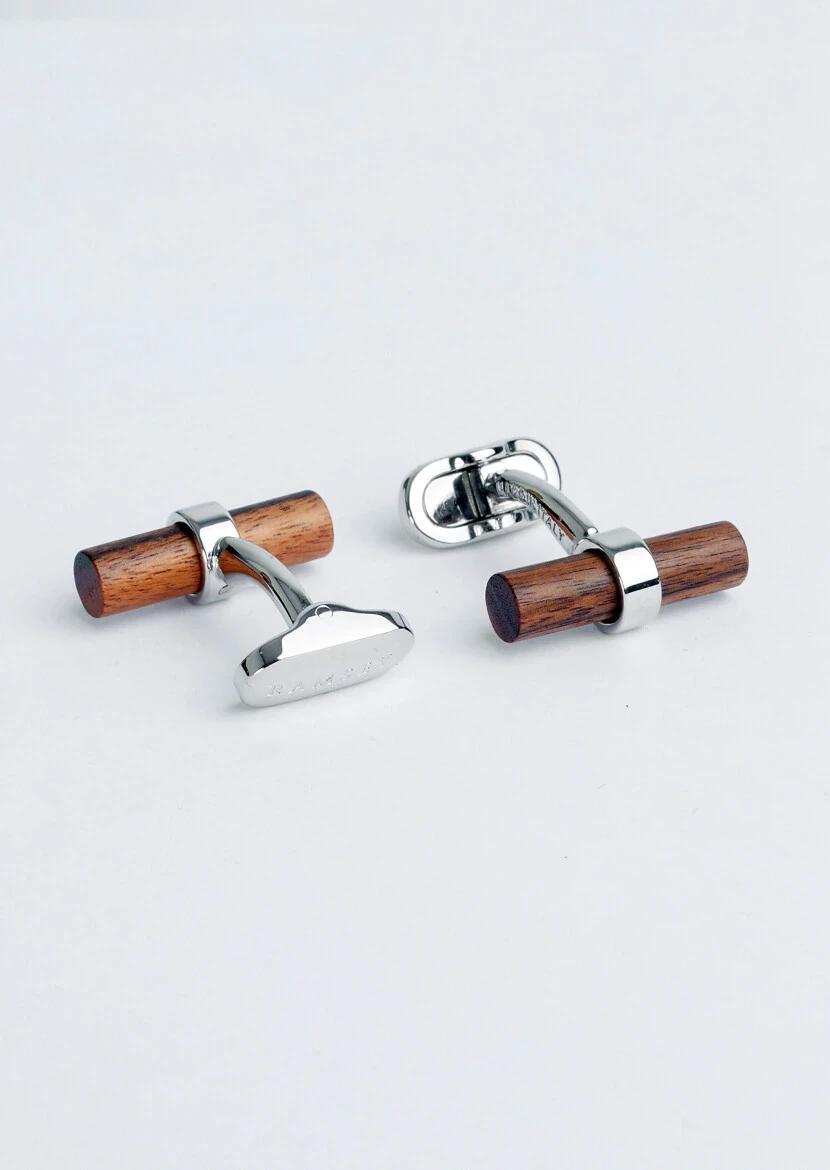 Brown Brass Cuff Link - 2