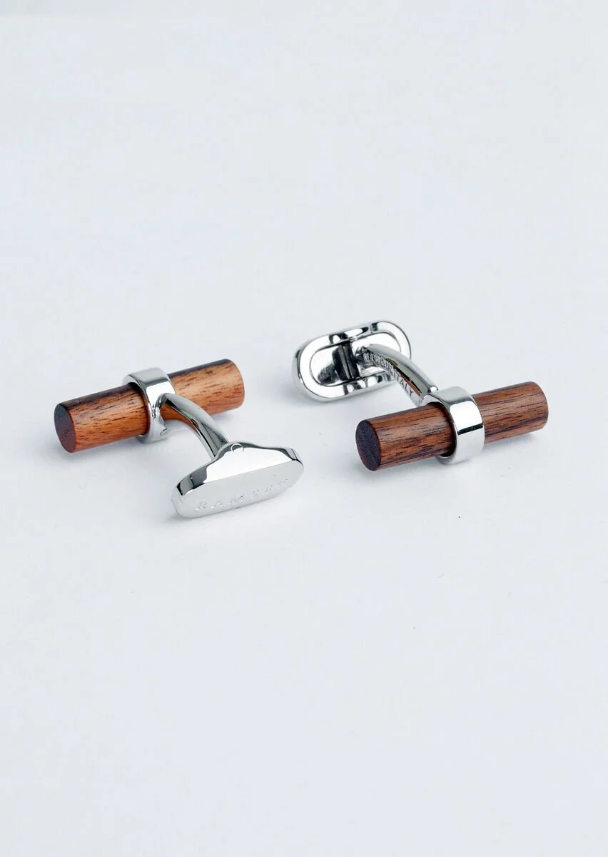 Brown Brass Cuff Link - 2