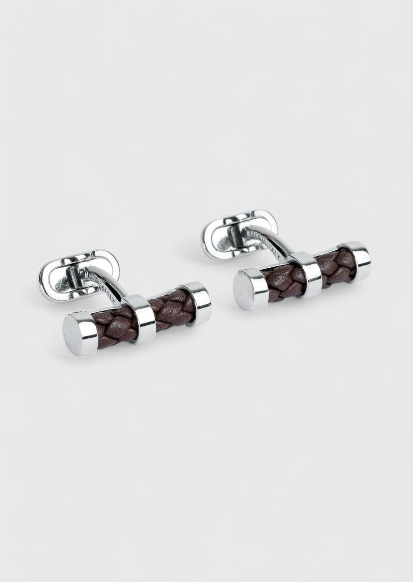Brown Brass Cuff Link - 1