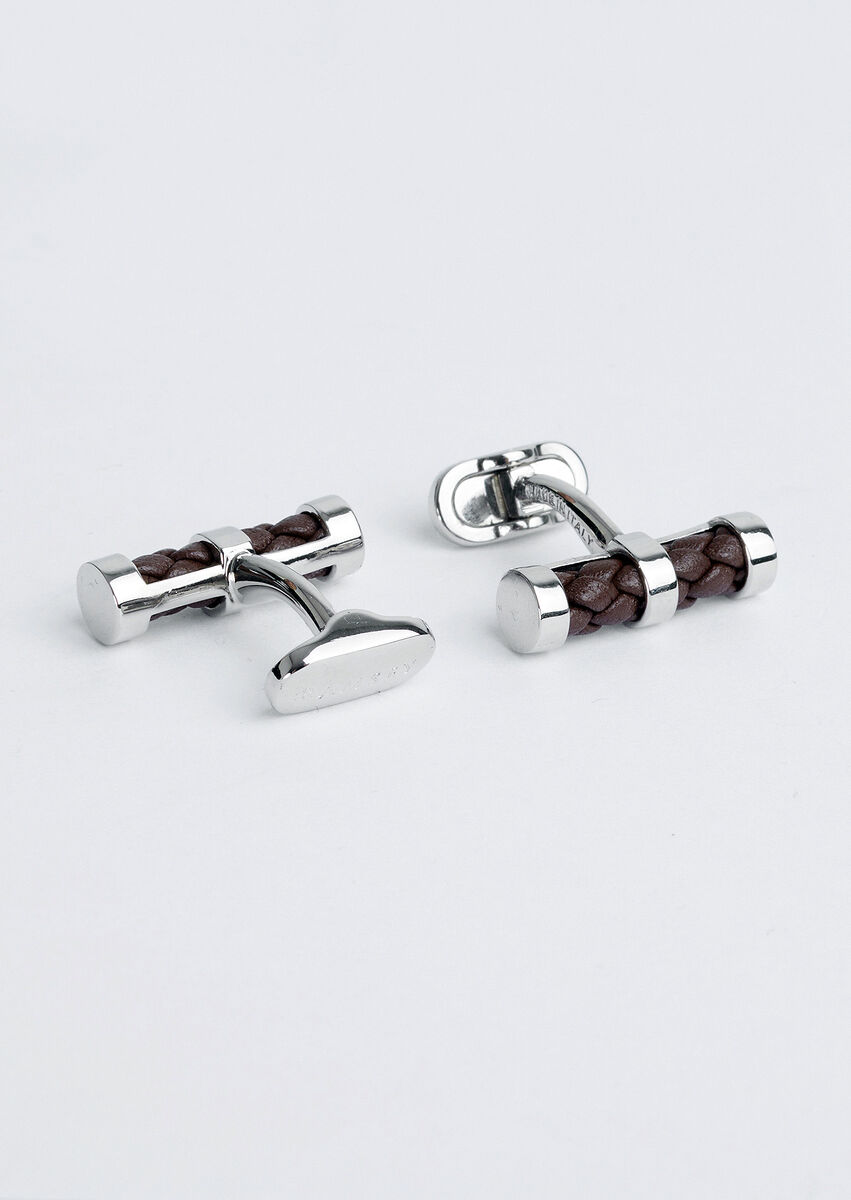 Brown Brass Cuff Link - 2