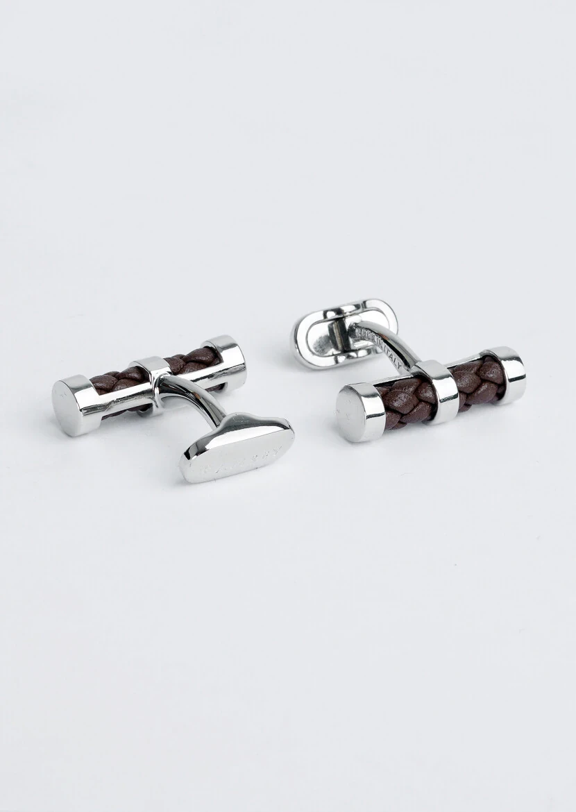 Brown Brass Cuff Link 