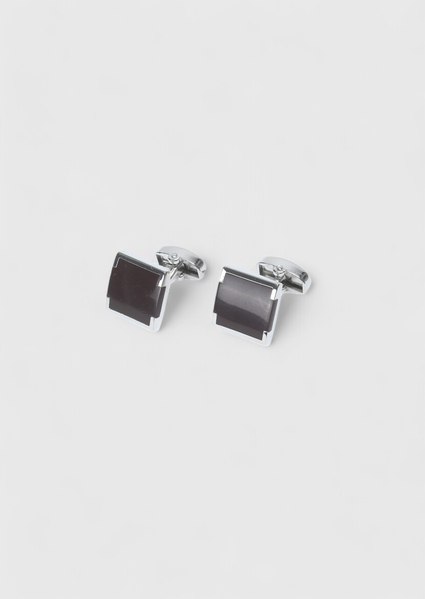 Brown Brass Cuff Link - 1