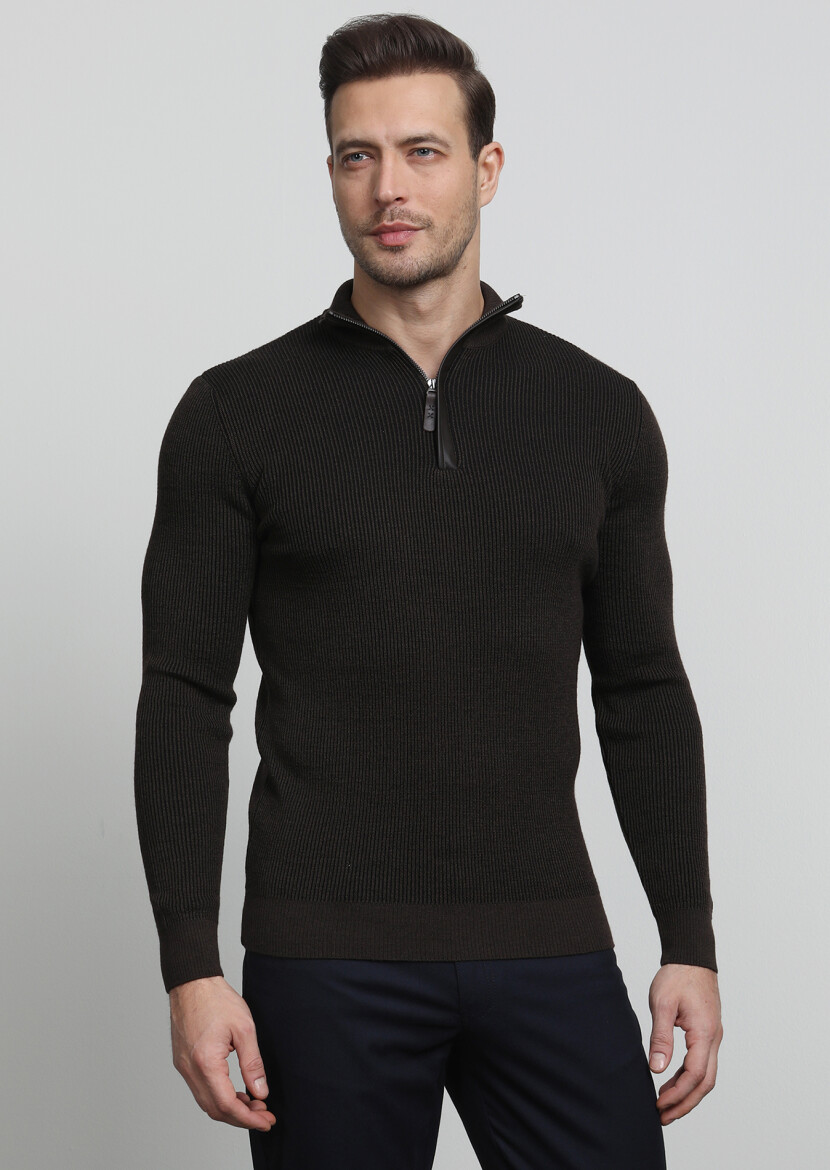 Brown Knitwear Sweatshirt - 3