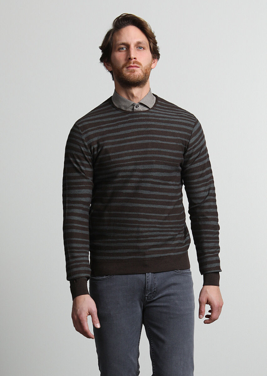 Brown Knitwear Sweatshirt - 2