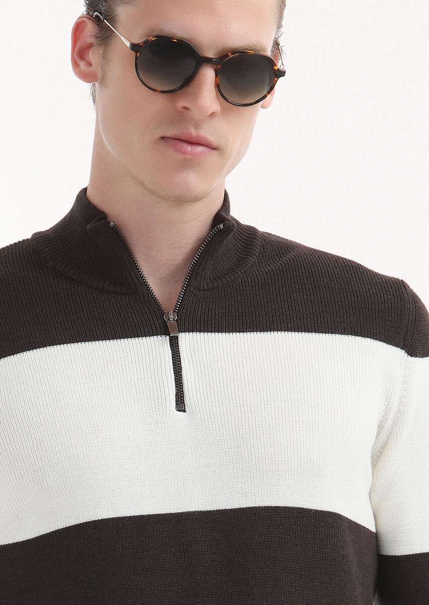 Brown Knitwear Sweatshirt - 3