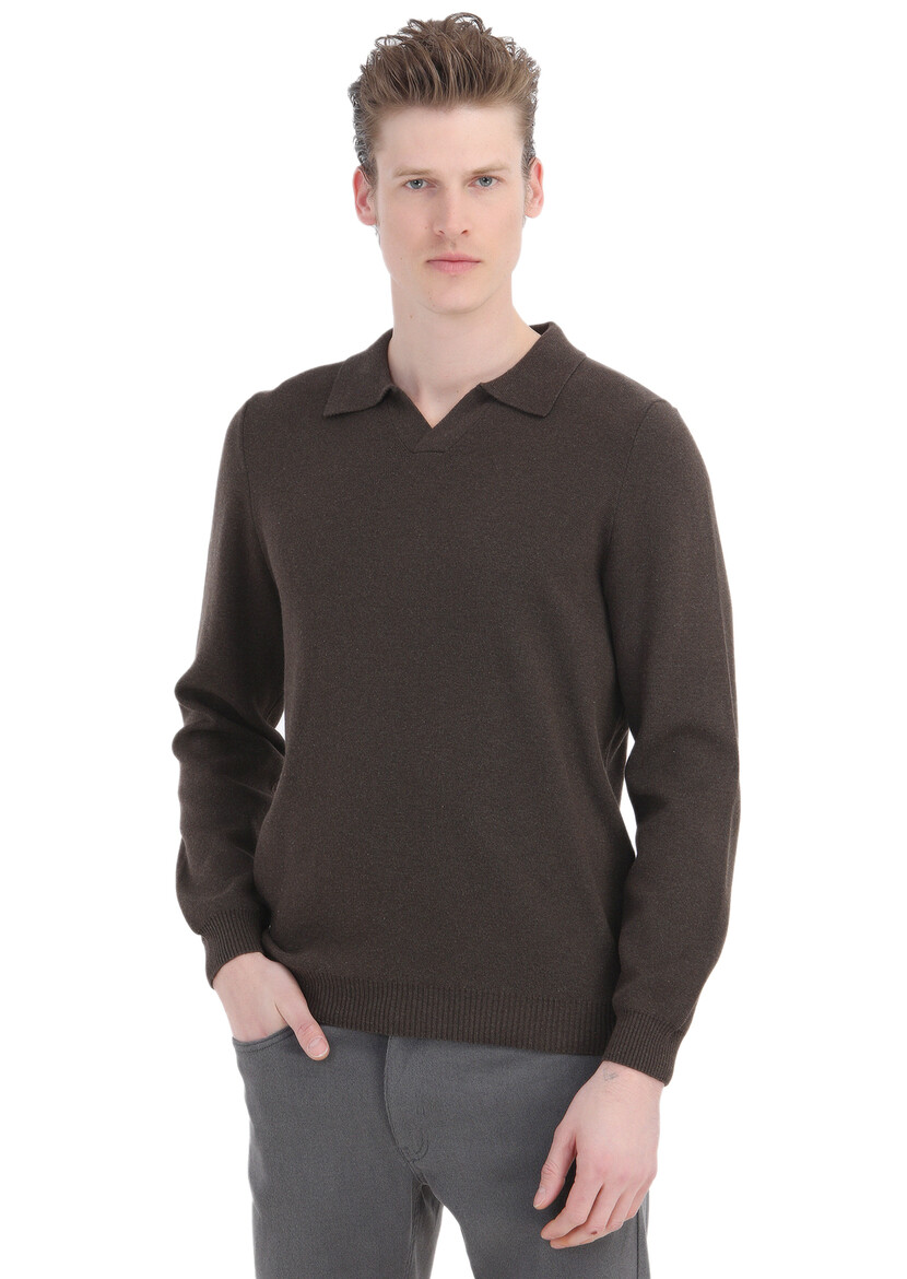 Brown Knitwear Sweatshirt 