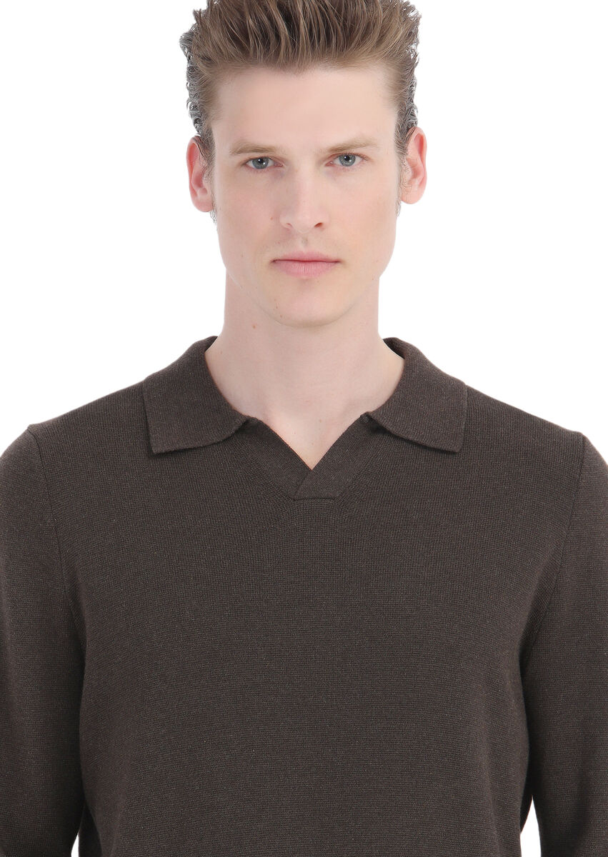 Brown Knitwear Sweatshirt - 3