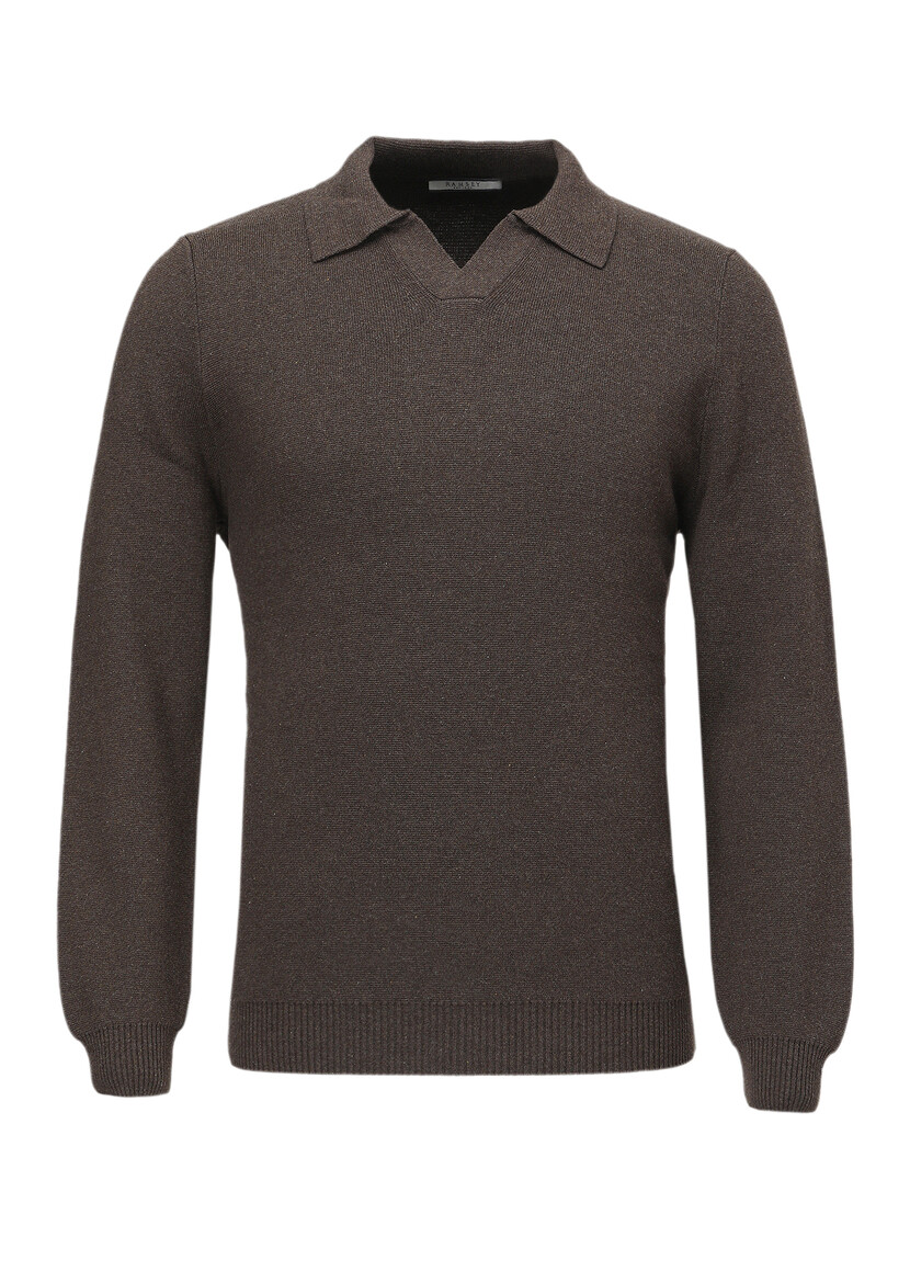 Brown Knitwear Sweatshirt - 5