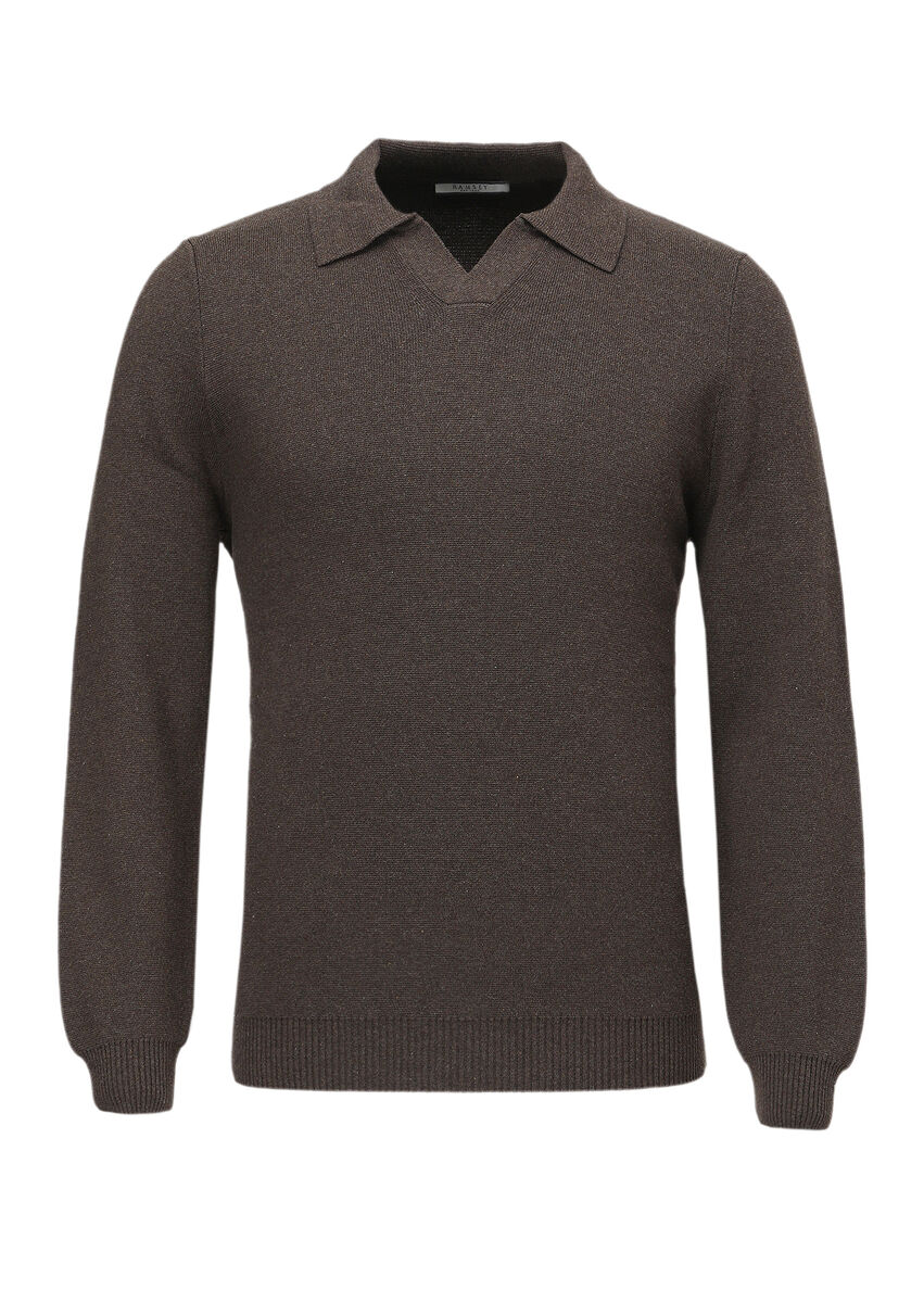 Brown Knitwear Sweatshirt - 5